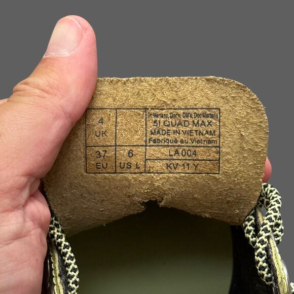 Dr. Martens 5-Eye Max Distressed Leather Platform Shoes Lime Green Arcadia NWOB - Picture 6 of 6